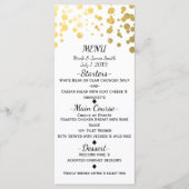 Wit & Faux Gold Confetti Elegant Menu Kaart (Voorkant)