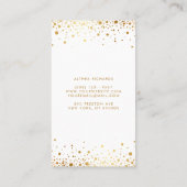 Wit | Faux Gold Foil Confetti Stippen Vezel Visitekaartje (Achterkant)