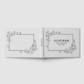 Wit Faux Leather Black Lijst Gastenboek (Volledig)
