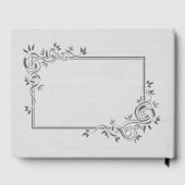 Wit Faux Leather Black Lijst Gastenboek (Achterkant)