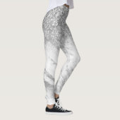 Wit faux marmer en glitter ombre leggings (Rechts)