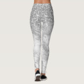 Wit faux marmer en glitter ombre leggings (Achterkant)