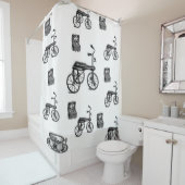  wit fietsdouchegordijn douchegordijn (In situ)