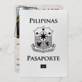 Wit Filippijns paspoort Bewaar de datum Save The Date (Voorkant / Achterkant)