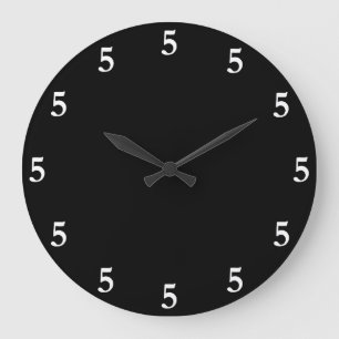Wit Five o'Clock ergens op Zwart Grote Klok