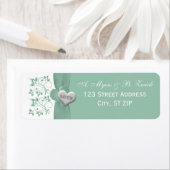 Wit, Floral AFDRUKTE WENKBARE WENDWINGSMIDDEL Etiket (Insitu)