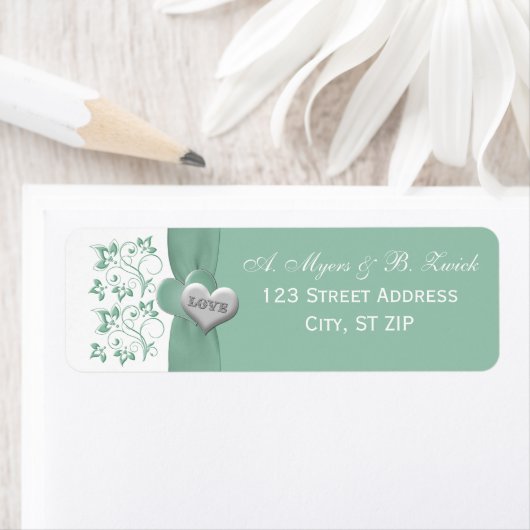 Wit, Floral AFDRUKTE WENKBARE WENDWINGSMIDDEL Etiket (Insitu)