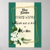 wit floreel elegant geometrisch lijst poster (Voorkant)