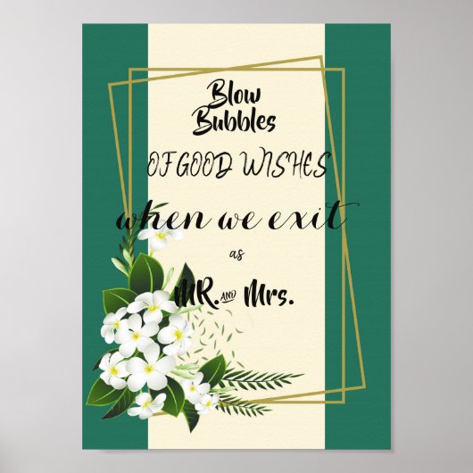 wit floreel elegant geometrisch lijst poster (Voorkant)