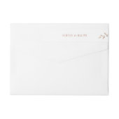 Wit Foliage bruiloft paar retour adres label (Achterkant)