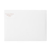 Wit Foliage bruiloft paar retour adres label (Voorkant)