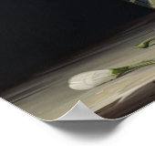 Wit Freesia Bloemen Art Print Poster (Hoek)