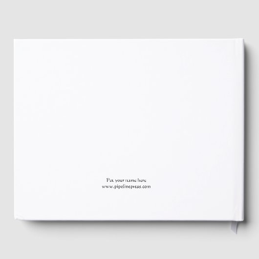 Wit gastenboek met fancy letters (Achterkant)