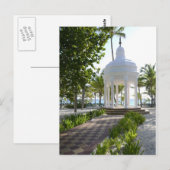 wit - gazebo op een tropisch eiland briefkaart (Voorkant / Achterkant)