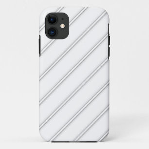 Wit gearceerde diagonaal 2 iPhone 11 hoesje