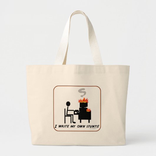 Wit gebeurt grappig met creatieve verklaring grote tote bag (Voorkant)