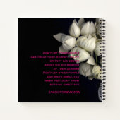 "Wit gebroken hart in zwart" & Reis Notitieboek (Achterkant)