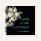 "Wit gebroken hart in zwart" & Twijfel Notitieboek (Voorkant)