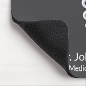 Wit Gedetailleerd Clean Caduceus Antraciet Medical Muismat (Hoek)