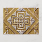 Wit GEDRUKT cutwork borduurwerk 1 op linnen custom Briefkaart (Voorkant)