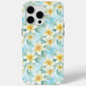 Wit Geel Frangipani Floral Designer Case-Mate iPhone Case (Achterkant)