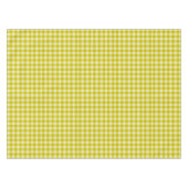 Wit & Geel Gingham Patroon | Katoen geruit Tafelkleed (Voorkant (Horizontaal))