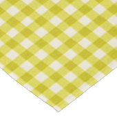 Wit & Geel Gingham Patroon | Katoen geruit Tafelkleed (Gekanteld)