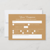 Wit geel goud frangipani bruiloft waterverf RSVP kaartje (Voorkant)