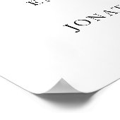 Wit Geel Goud Kalligrafie Repetitie Diner Poster (Hoek)