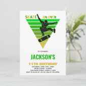 Wit Geel Groen Skateboards Verjaardag Kaart (Staand voorkant)