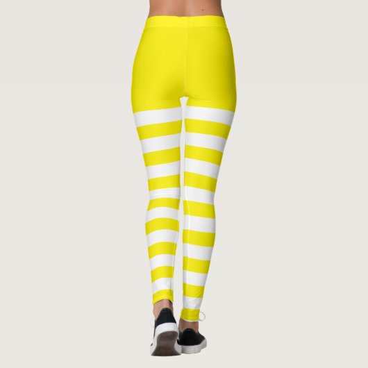 Wit & Geel Leggings (Achterkant)