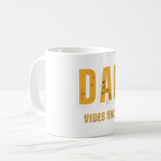 Wit geel papa vibes alleen Mok (Voorkant links)