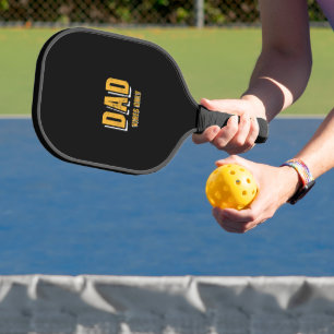 Wit geel papa vibes alleen pickleball peddel paddle