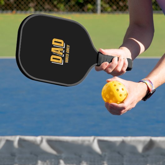 Wit geel papa vibes alleen pickleball peddel paddle (Insitu)