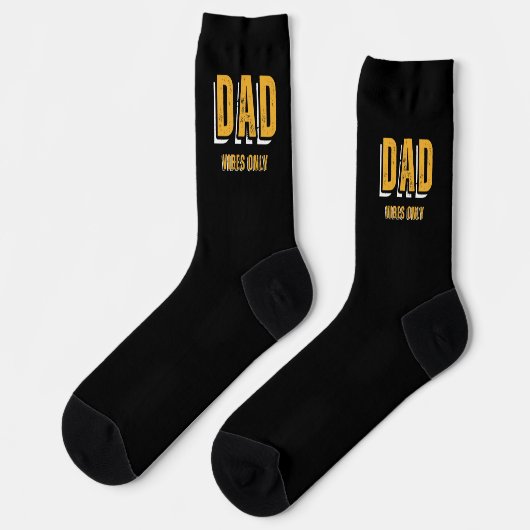 Wit geel papa vibes alleen Sokken (Links)