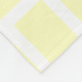 Wit & Geel Pastel Weefselontwerp Fleece Deken (Hoek)