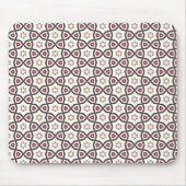 Wit geel rood Abstract geometrisch patroon Muismat (Voorkant)