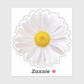 Wit geel Shasta Daisy Flower Kiss-Cut Sticker (Vel)