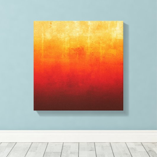 Wit Geel Sinaasappel Rood rustiek Abstract Canvas Afdruk (Insitu (Houten vloer))