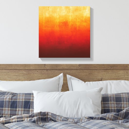 Wit Geel Sinaasappel Rood rustiek Abstract Canvas Afdruk (Insitu (Slaapkamer))