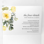 WIT-GEEL VREDESVLOEDBLOEDING VAN DE WATERVERF DRIELUIK UITNODIGING (Binnenzijde eerst)