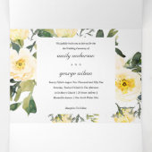 WIT-GEEL VREDESVLOEDBLOEDING VAN DE WATERVERF DRIELUIK UITNODIGING (Binnenkant midden)