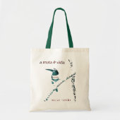 Wit-gefactureerd toucan tote bag (Voorkant)