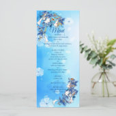 Wit geïllustreerd Waterverf Moonflower Menu (Staand voorkant)