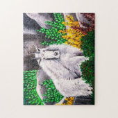 Wit Geiten Bewaarpuzzel Legpuzzel (Verticaal)