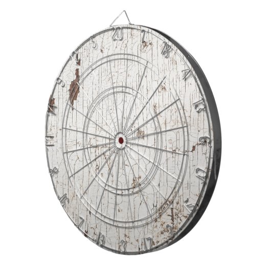 wit gekleurd hout dartbord (Voorkant Rechts)