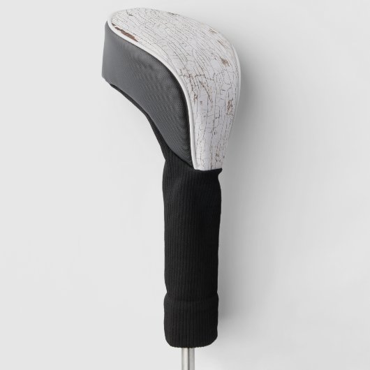  wit gekleurd hout golfheadcover (Schuin)