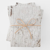 wit gekleurd hout inpakpapier vel (In situ)