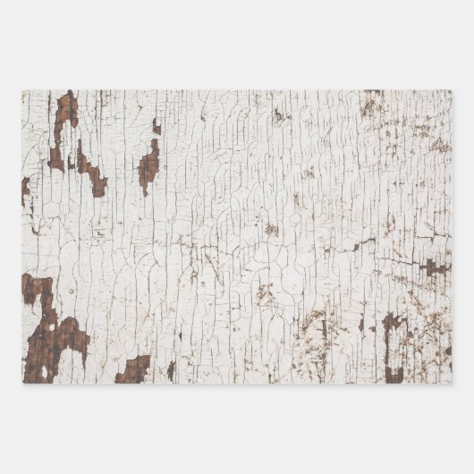 wit gekleurd hout inpakpapier vel (Voorkant)