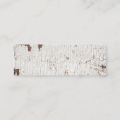 wit gekleurd hout mini visitekaartje (Achterkant)